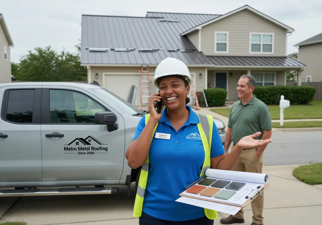 Storm Damage Metal Roof Repair in North English, IA